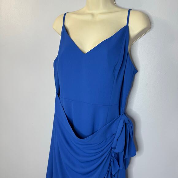 Lilly Pulitzer Alisa Lileeze Wrap Mini Dress Borealis Blue Vacation Women's 14 - Picture 4 of 12